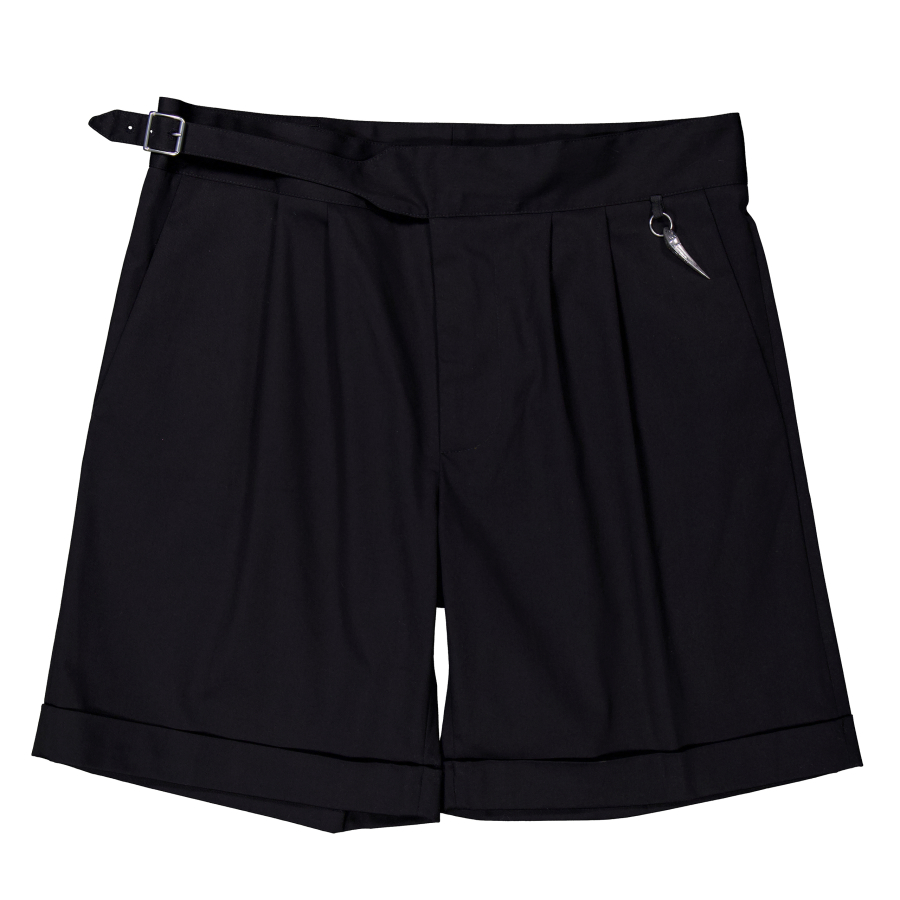 Roberto Cavalli Mens Black Belted Shorts
