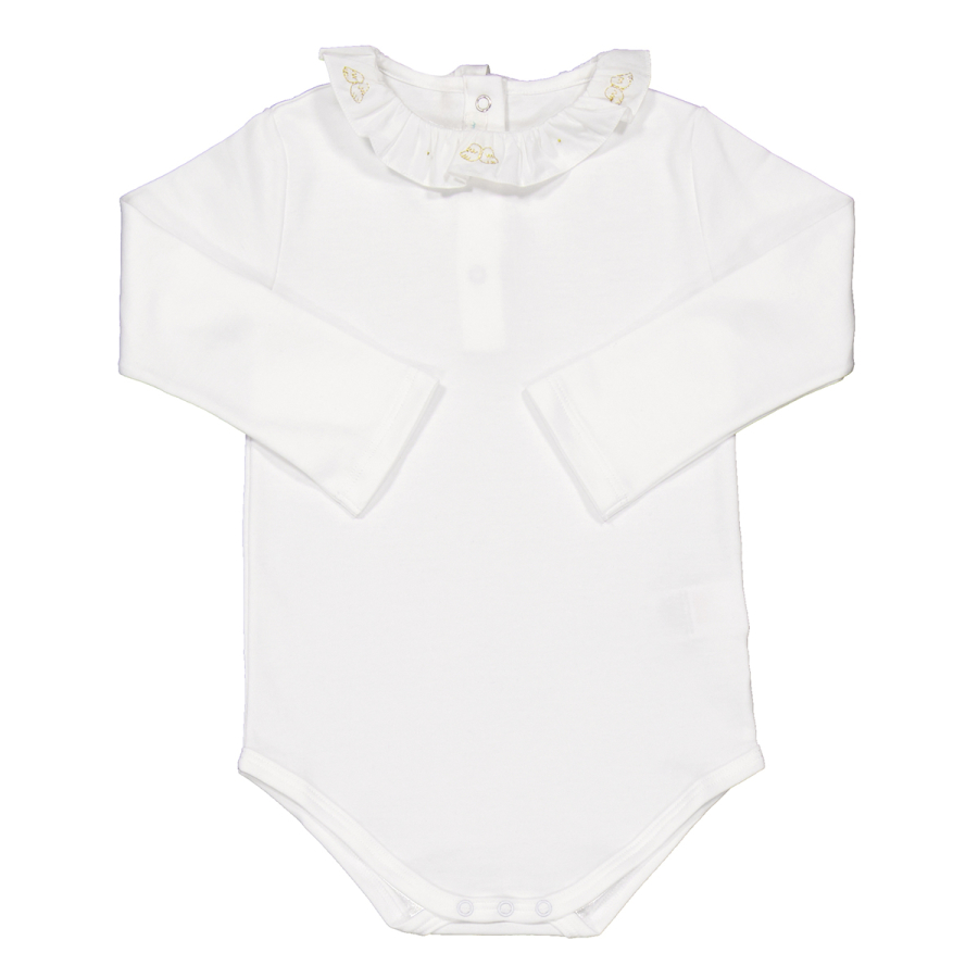 Marie-Chantal Angel Wing Ruffle Collar Onesie
