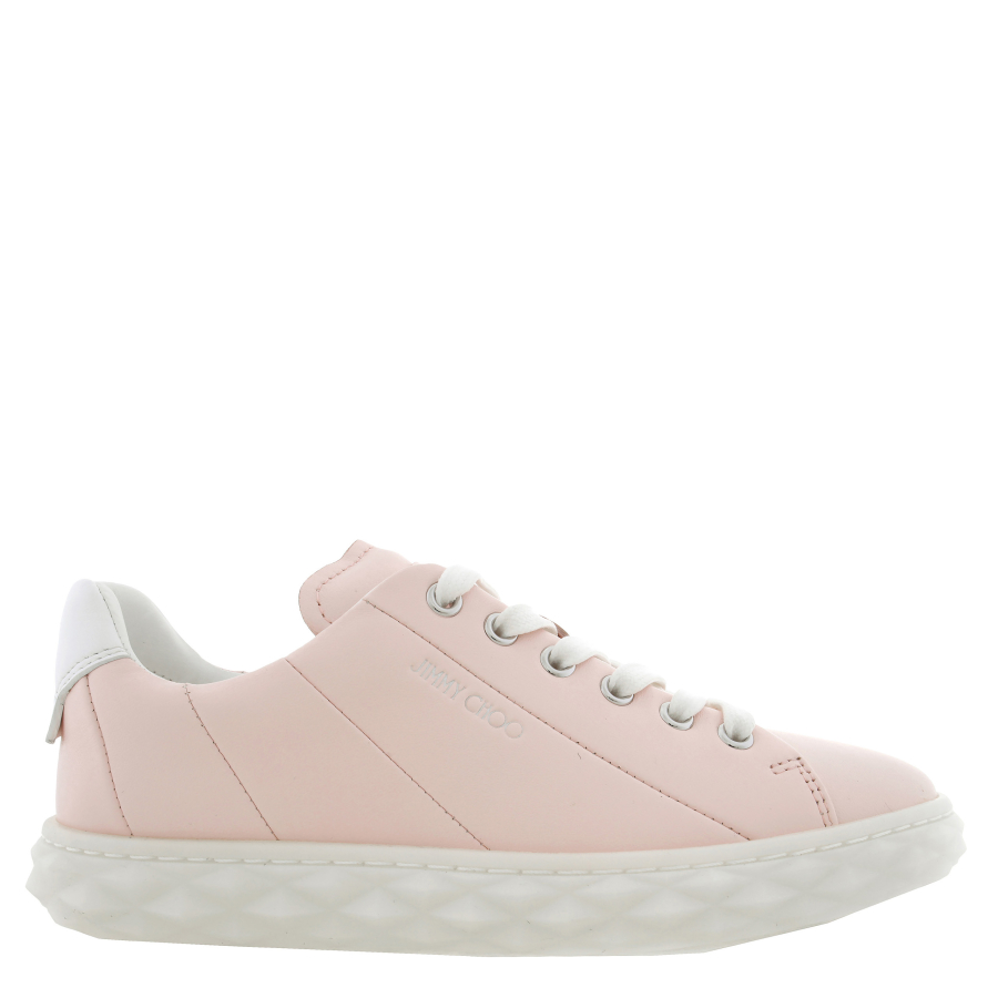 Jimmy Choo Diamond Light/F Nappa Low-Top Trainers, Brand Size 34.5 ( US Size 4.5 )