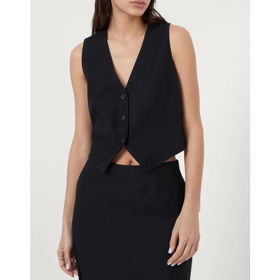 Brunello Cucinelli Black Tailored Vest With Buttons