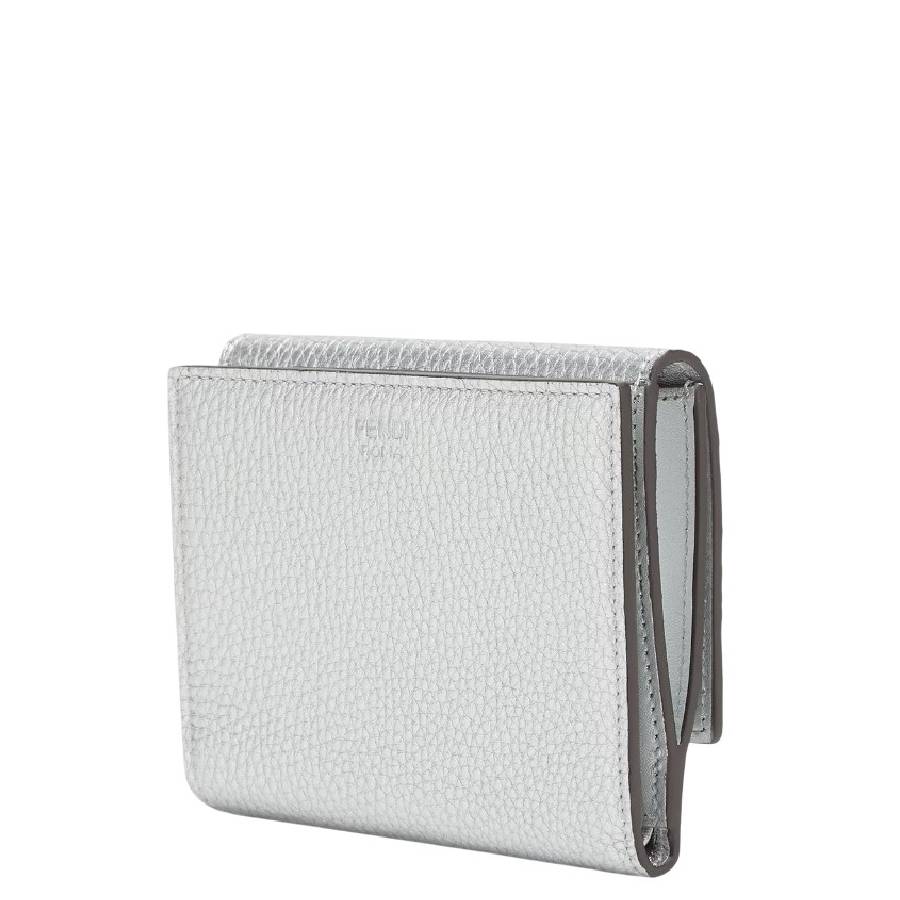 Fendi Peekaboo Tri-Fold Leather Wallet