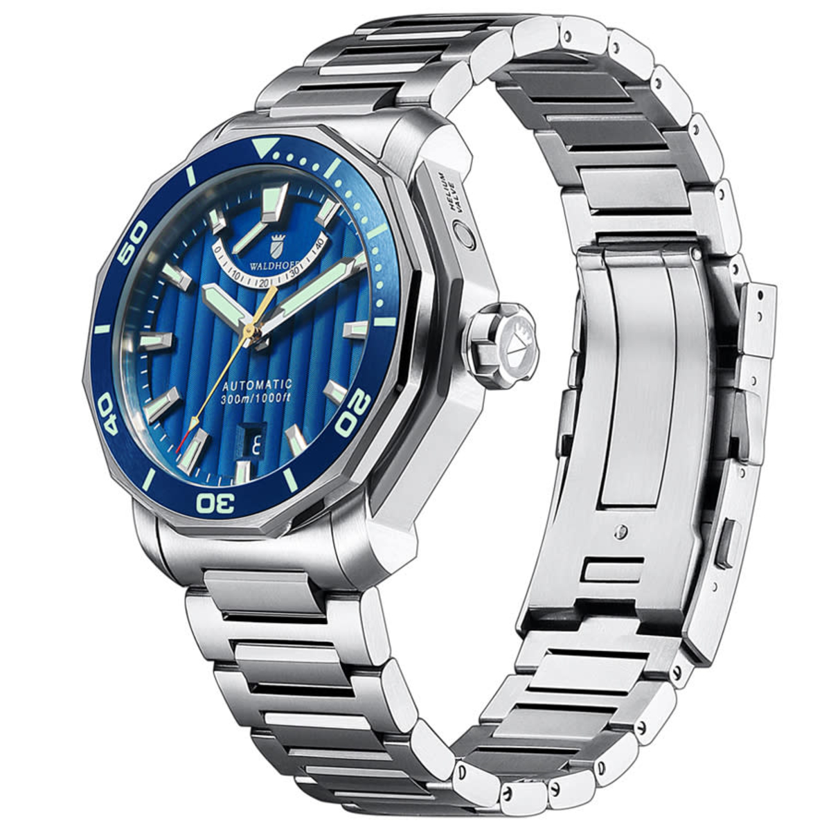 Waldhoff Seawolf Automatic Blue Dial Mens Watch Seawolf MW13C