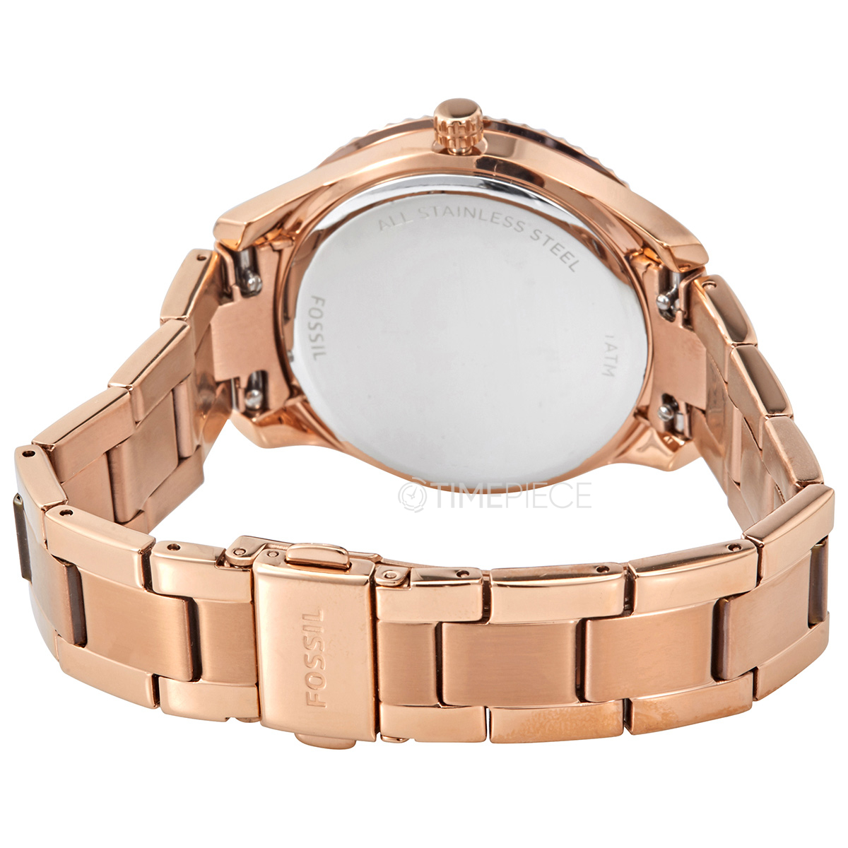 Fossil Stella Chronograph Quartz Crystal Rose Gold Dial Ladies