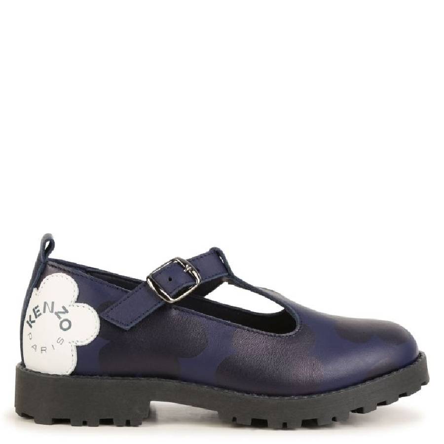 Kenzo Girls Boke Flower Leather Mary Janes