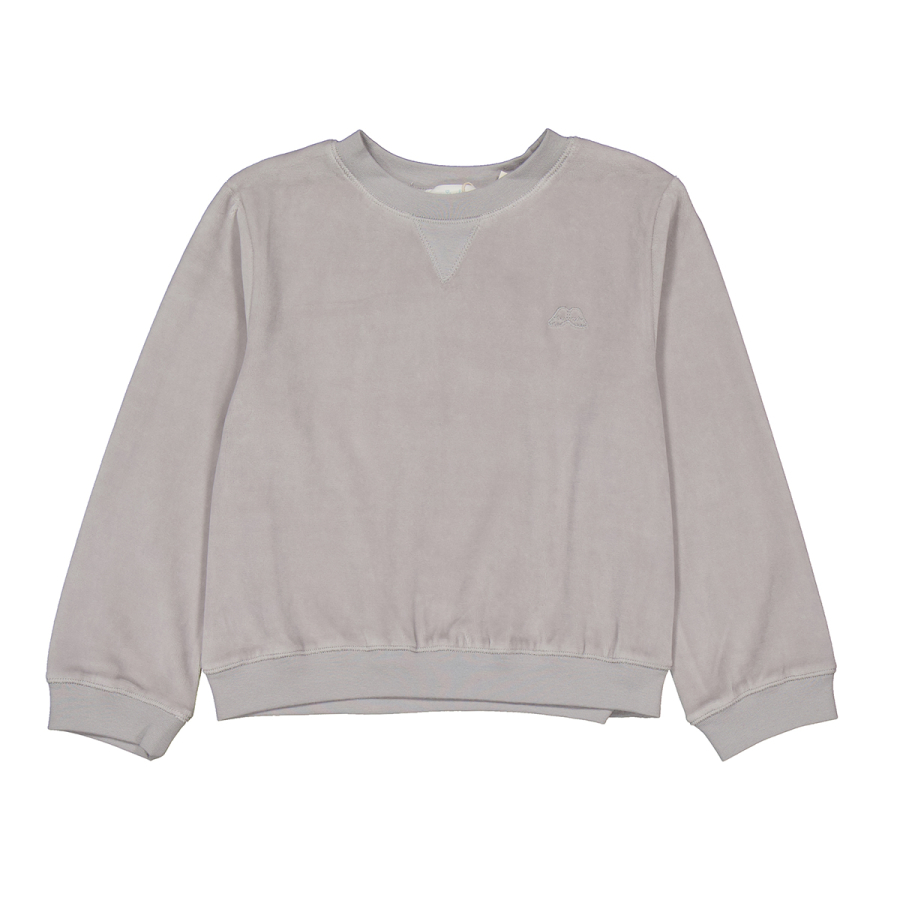 Marie Chantal Kids Dusty Grey Velour Sweater