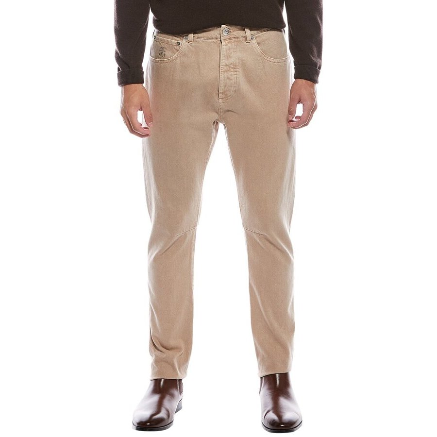 Brunello Cucinelli Men's Desert Casual Straight Leg Pants