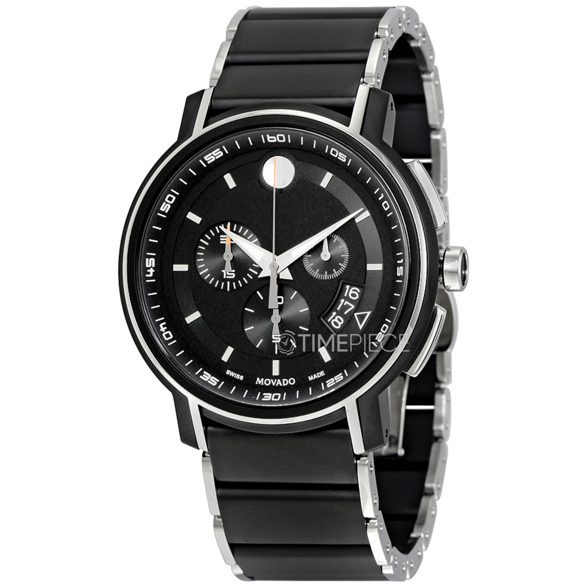 Movado Strato Chronograph Black Dial Men's Watch - 0607006