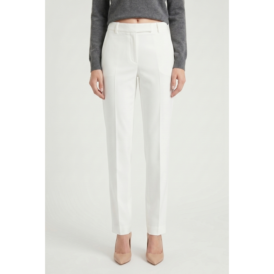 Brunello Cucinelli Wooff White Tailored Trousers