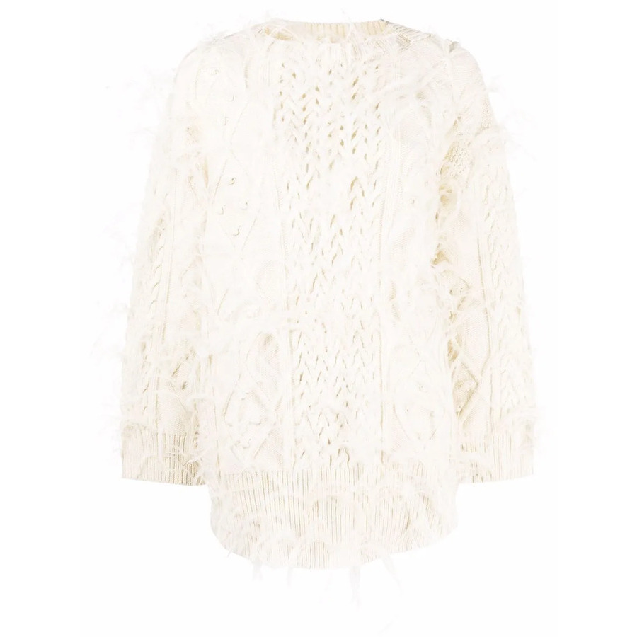 Valentino Garavani Feather-Embellished Wool Jumper
