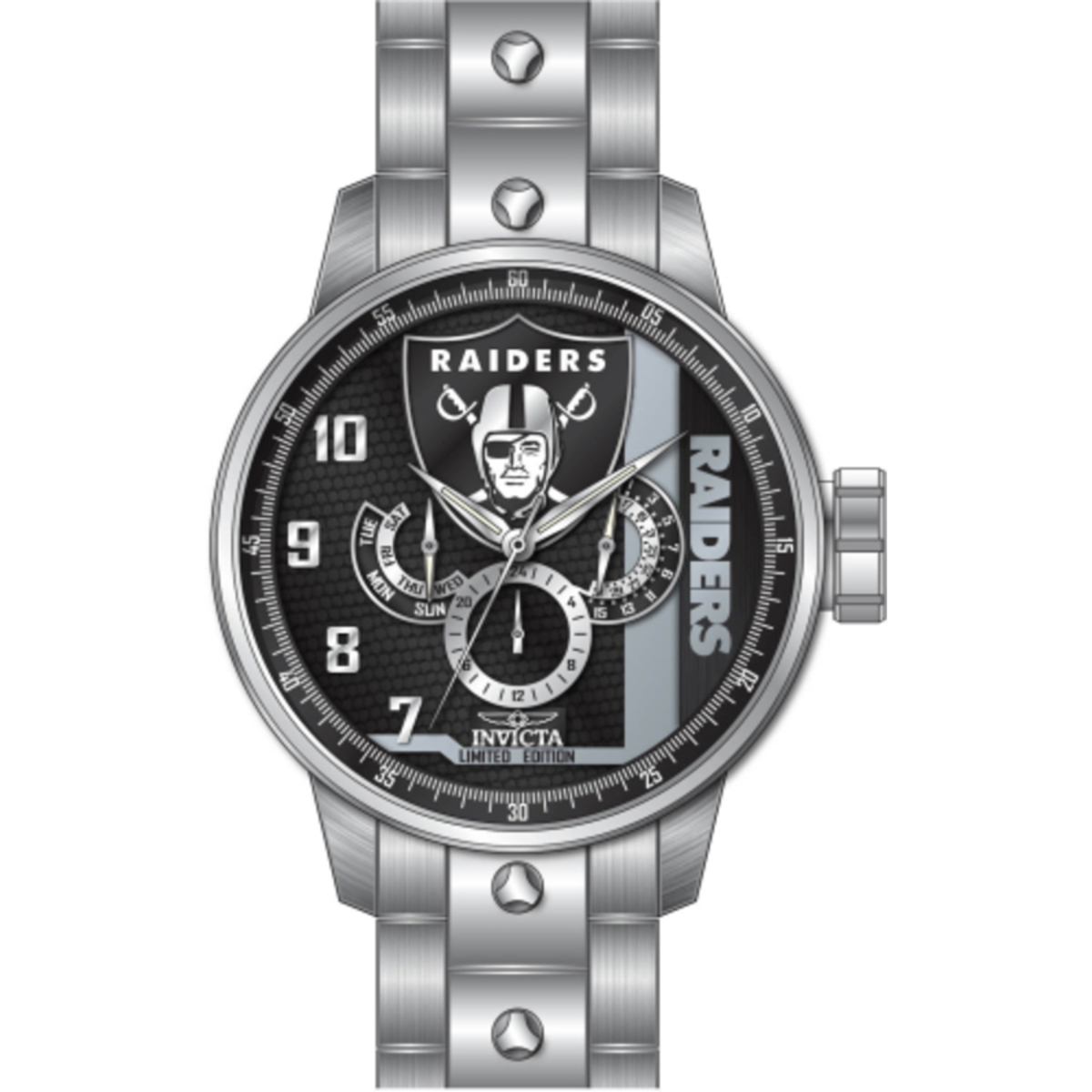 Invicta NFL Las Vegas Raiders GMT Quartz Mens Watch 45126