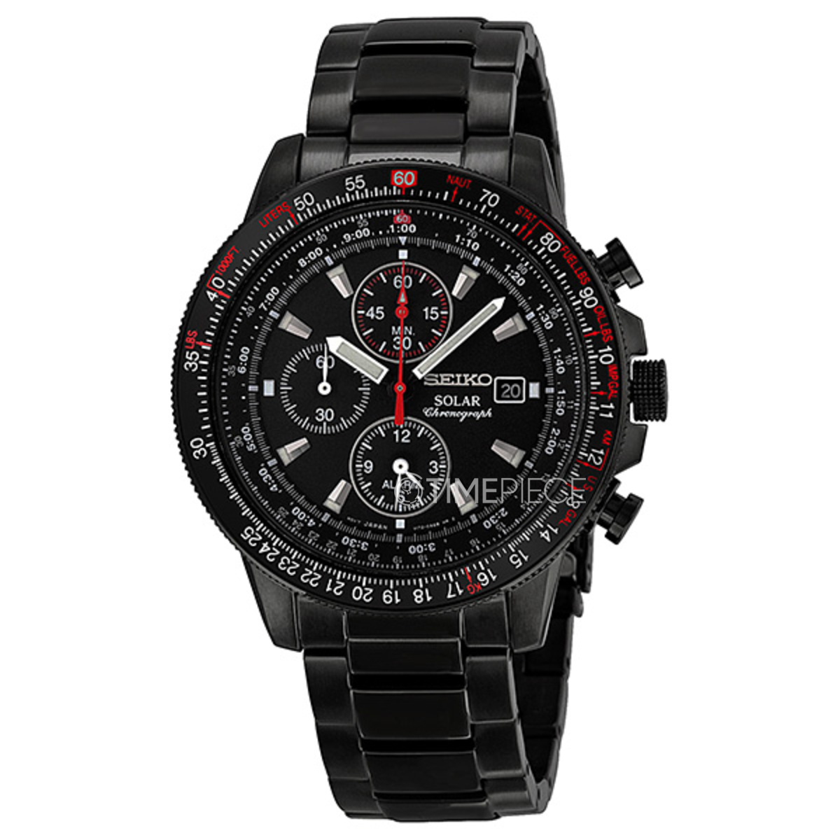 Seiko SSC145 Solar Chronograph Mens Chronograph Quartz Watch