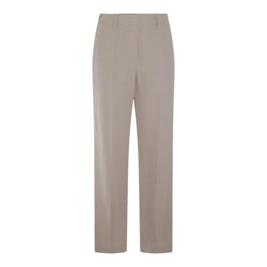 Brunello Cucinelli Wolight Beige Straight Trousers
