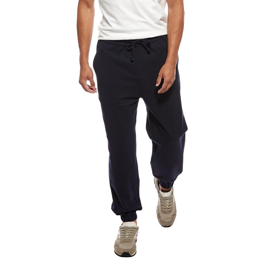 Brunello Cucinelli Dark Blue Cotton Blend Trousers