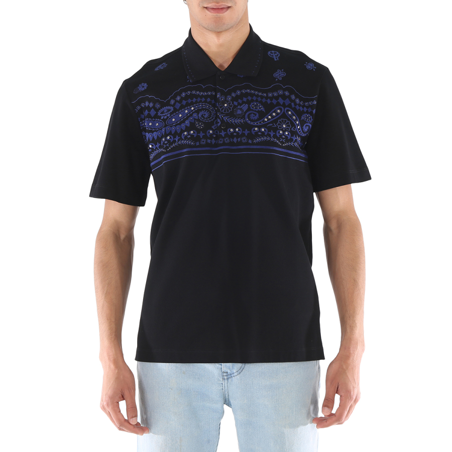 Roberto Cavalli Mens Black Regular Fit Polo Shirt