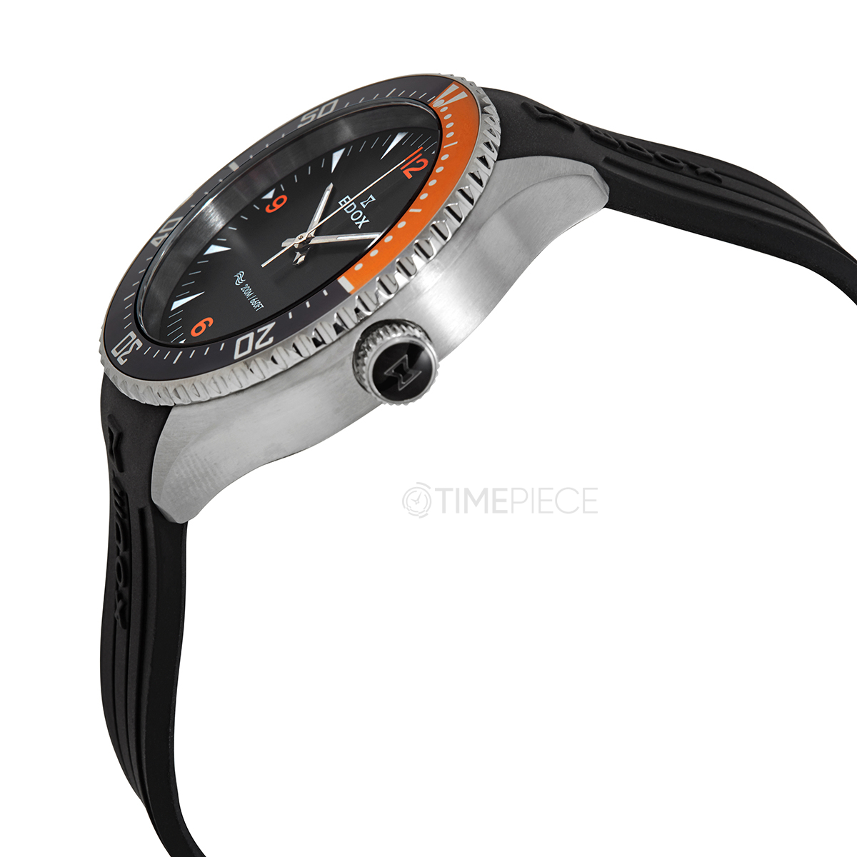 Edox Quartz Black Dial Black Silicone Mens Watch 53016 3ORCA NIO