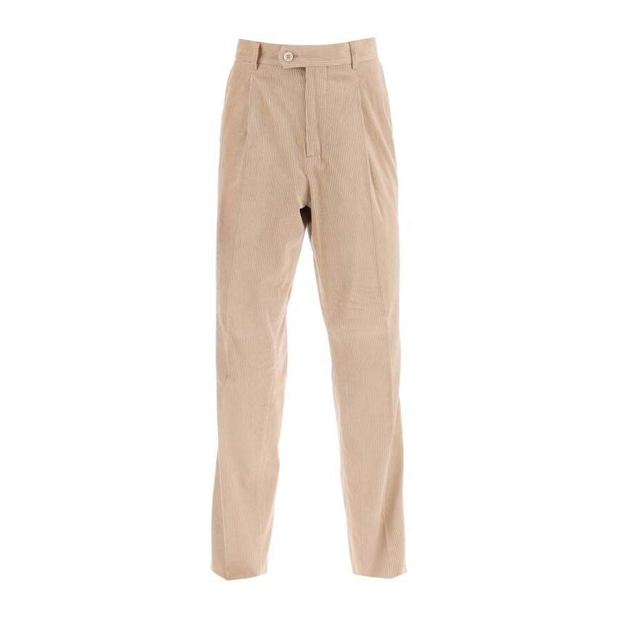 Brunello Cucinelli Mens Camel Corduroy Trousers