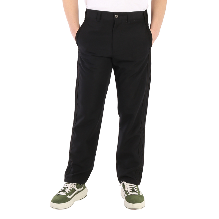 Roberto Cavalli Black Side Stripe Cotton Twill Trousers