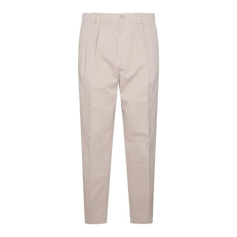 Brunello Cucinelli Beige Pleated Tailored Trousers