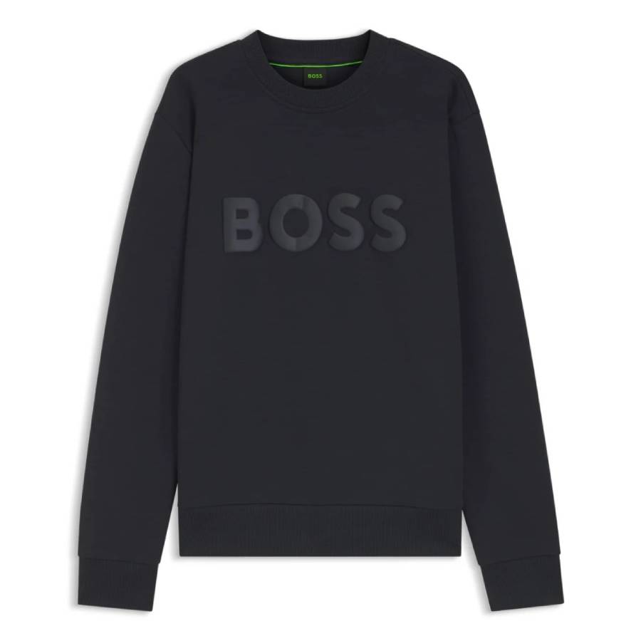 Hugo Boss Tonal-Logo Sweatshirt In Stretch Cotton