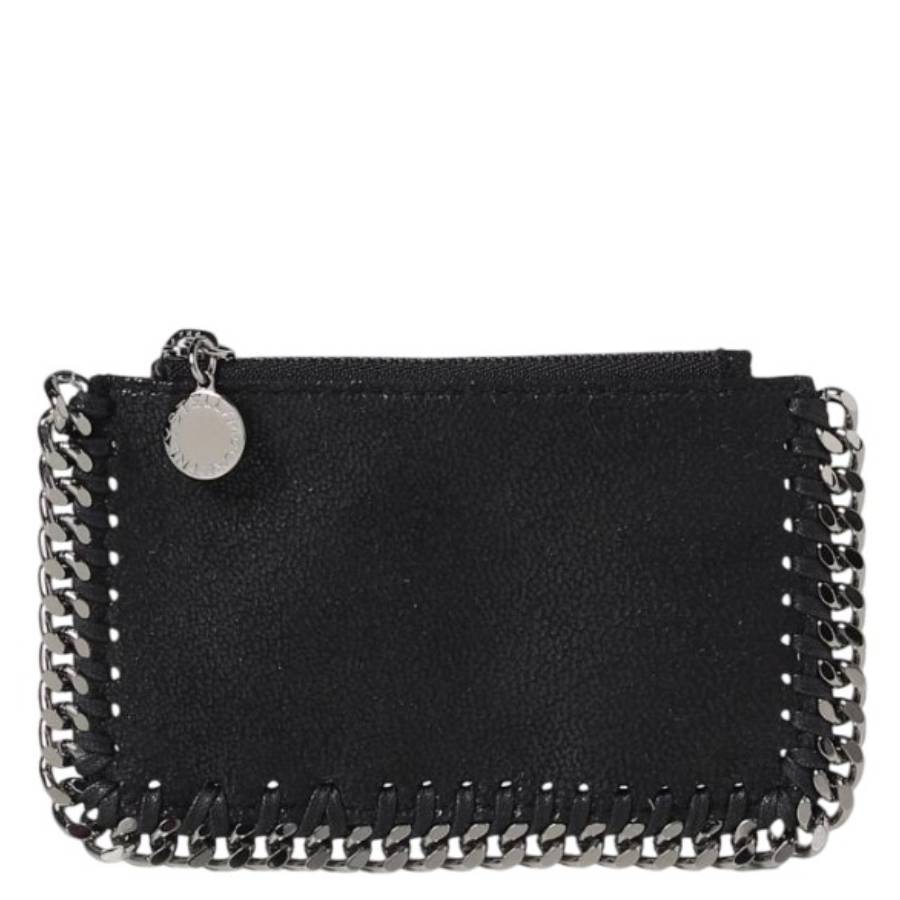 Stella Mccartney Black Falabella Zipped Cardholder