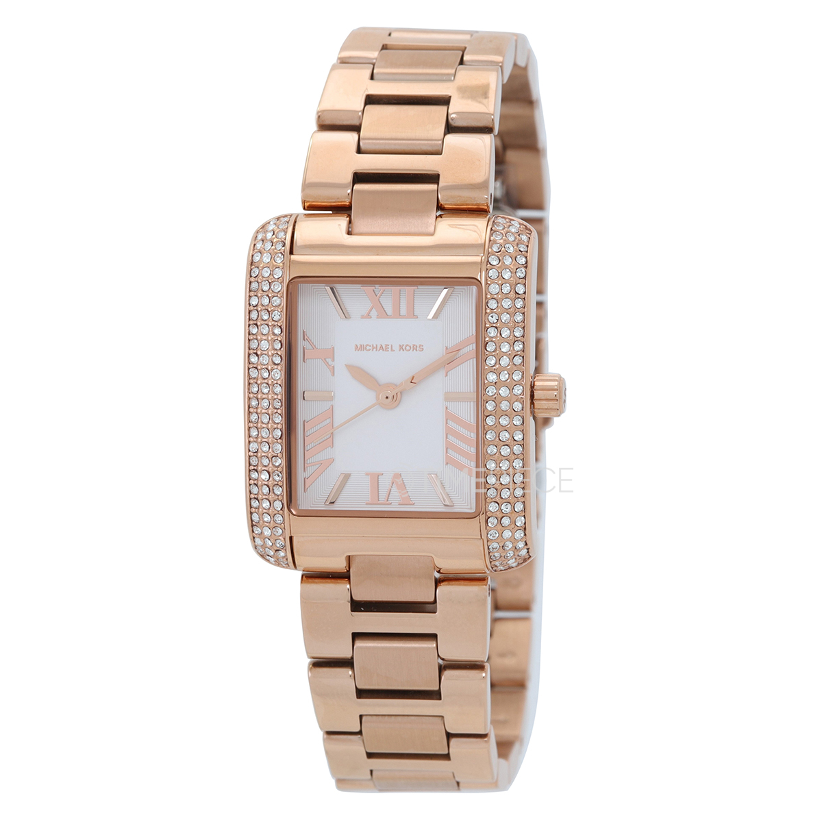 Michael Kors Emery Quartz Crystal White Dial Ladies Watch and