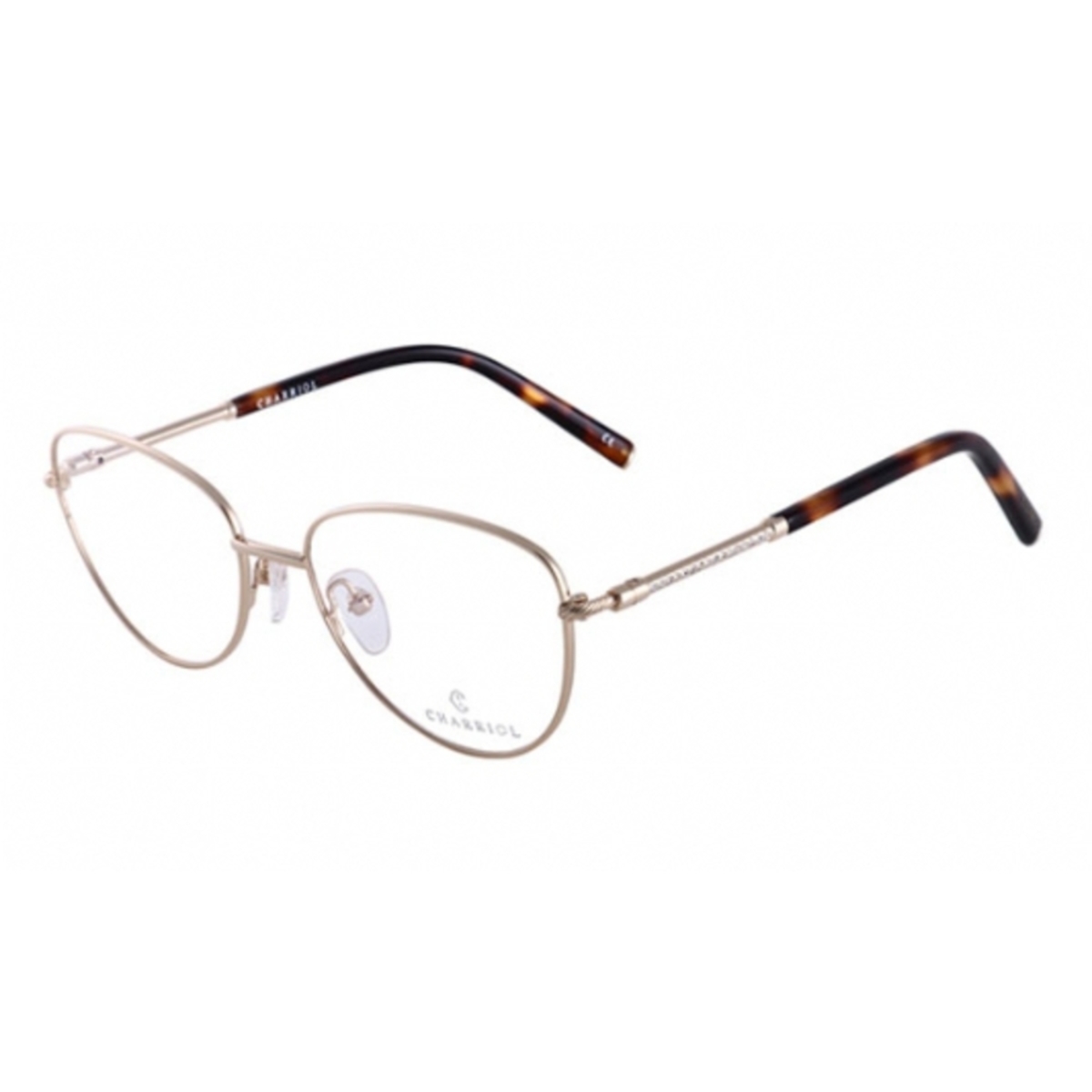 Charriol Mens Gold Tone Round Eyeglass Frames PC71018C0253