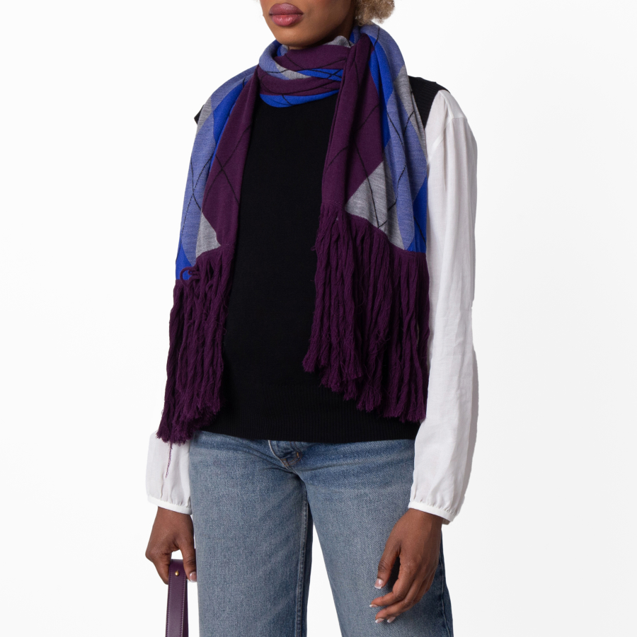 Burberry Sleeveless Wool Sweater With Scarf