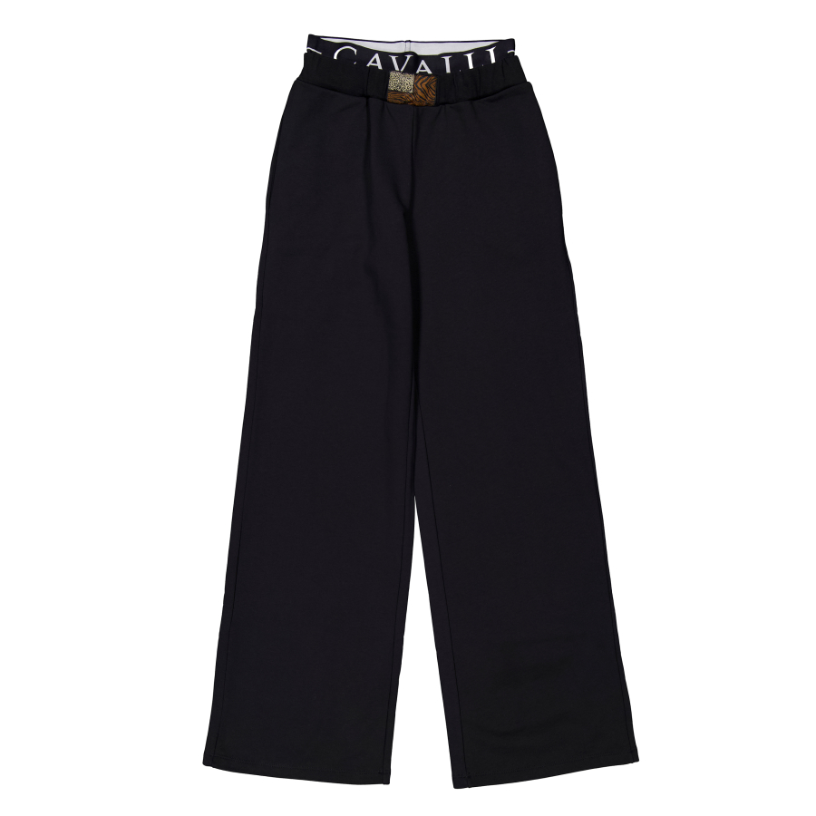 Roberto Cavalli Black Logo-Waistband Sweatpants