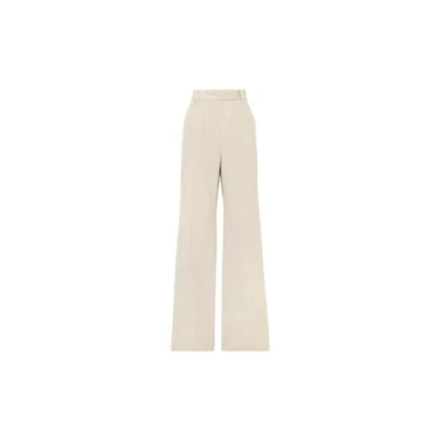 Brunello Cucinelli Wolight Beige Wide Leg Trousers