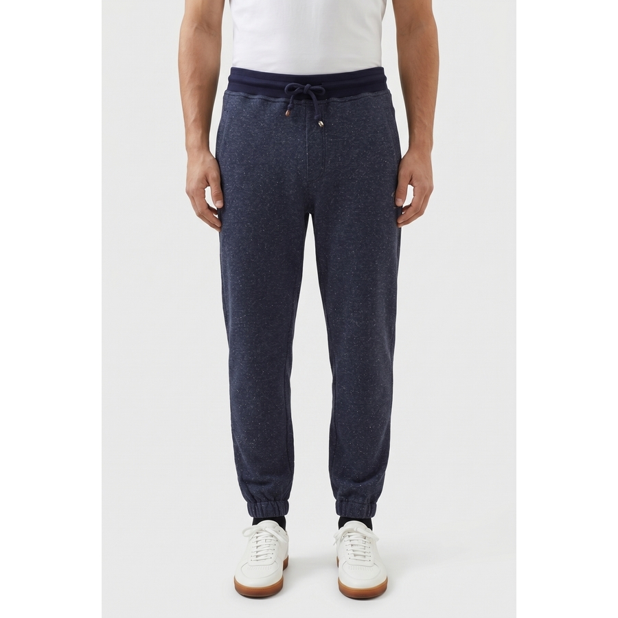 Brunello Cucinelli Dark Blue Cotton Blend Joggers