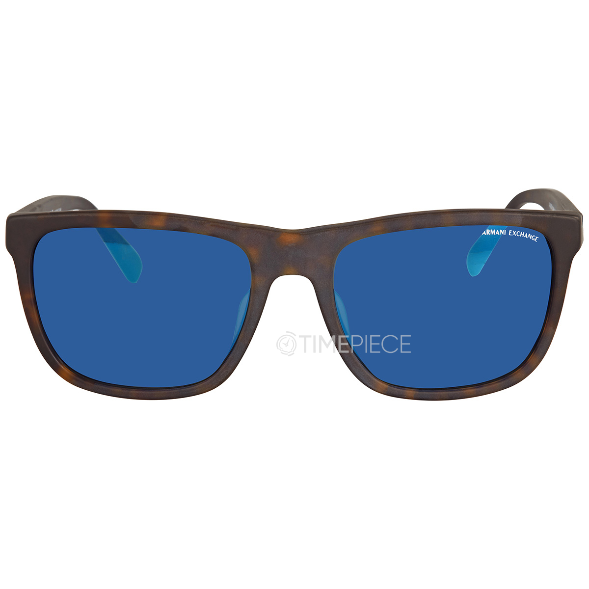 Armani Exchange Blue mirror blue Square Mens Sunglasses AX4080SF 802980 57