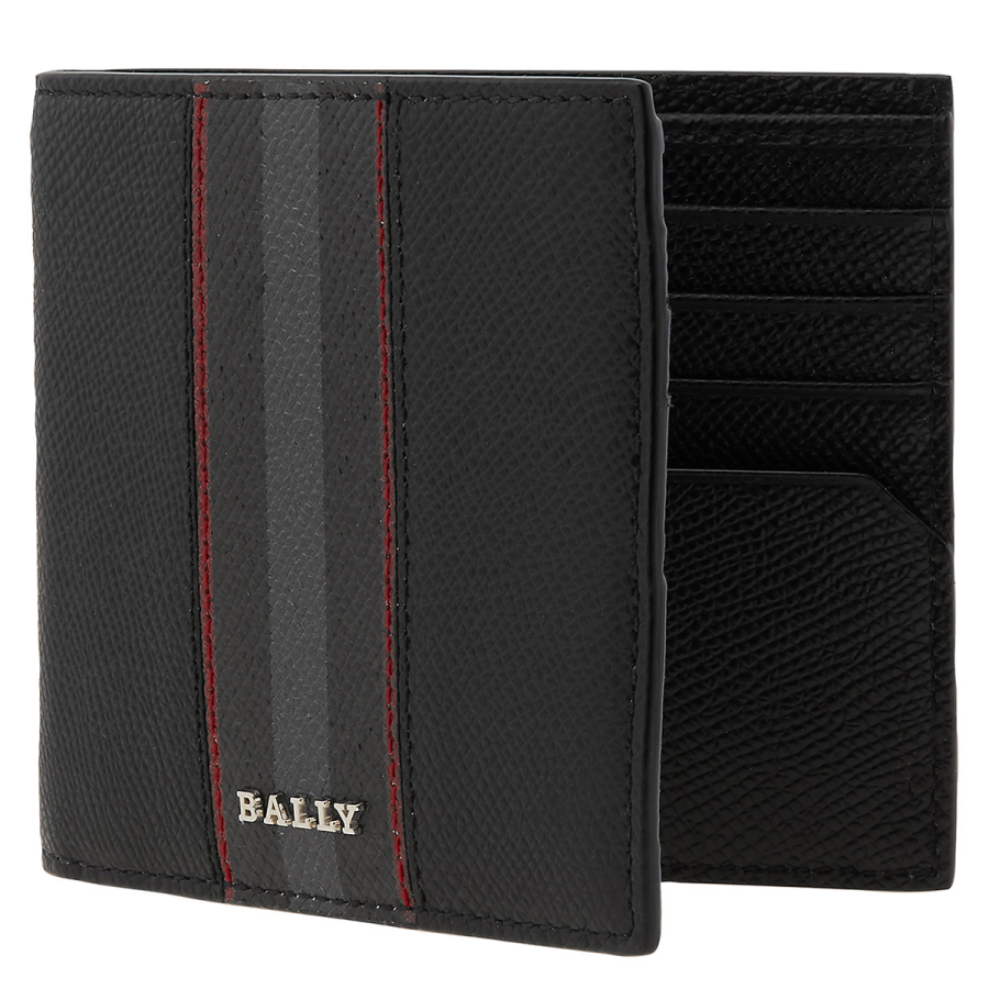 Bally Mens Brasai Leather Wallet In Black