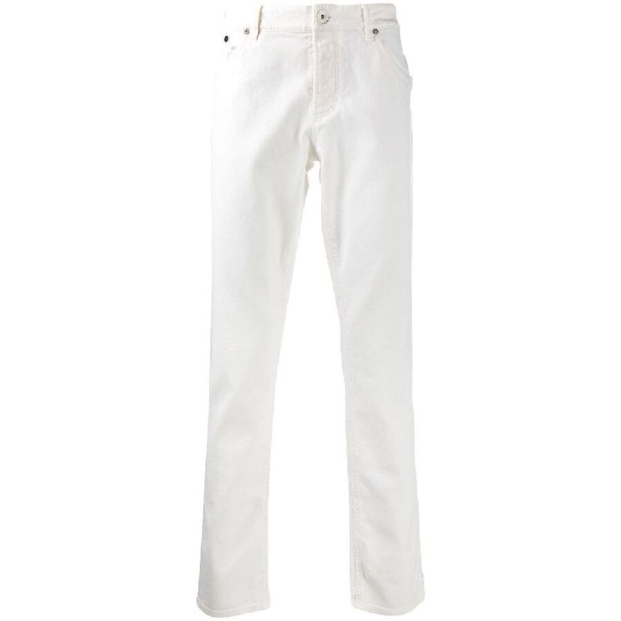 Brunello Cucinelli Straight-Leg Trousers — White