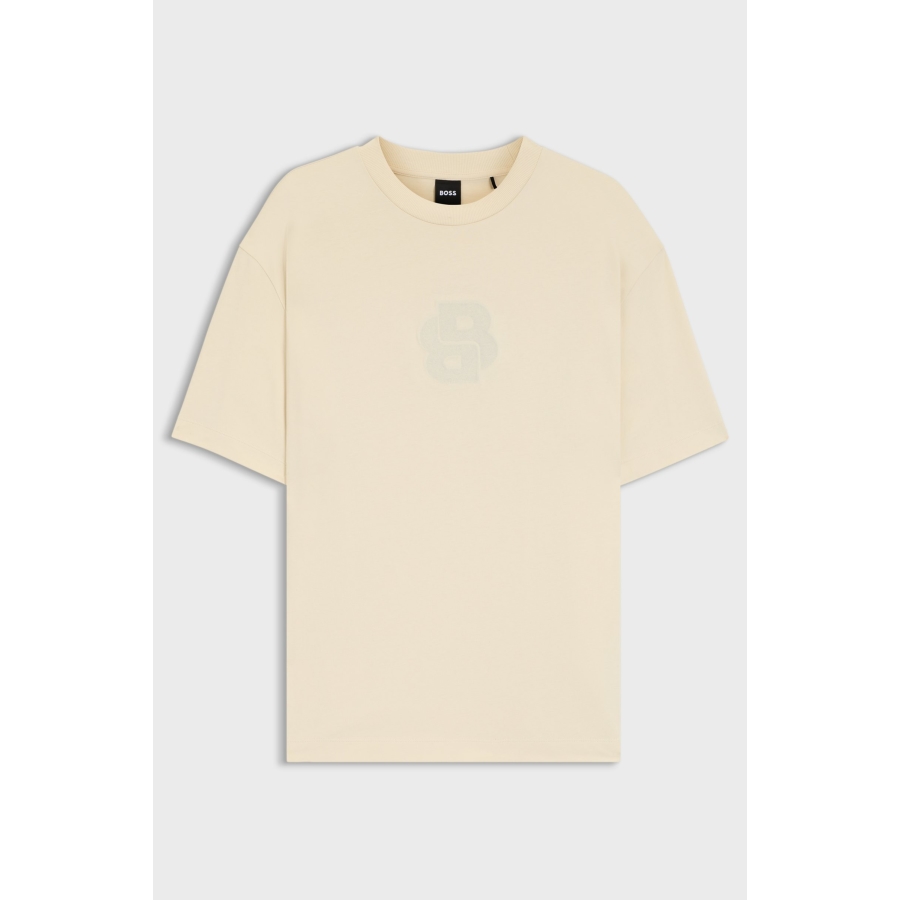 Hugo Boss Peached-Cotton T-Shirt With Double B Monogram