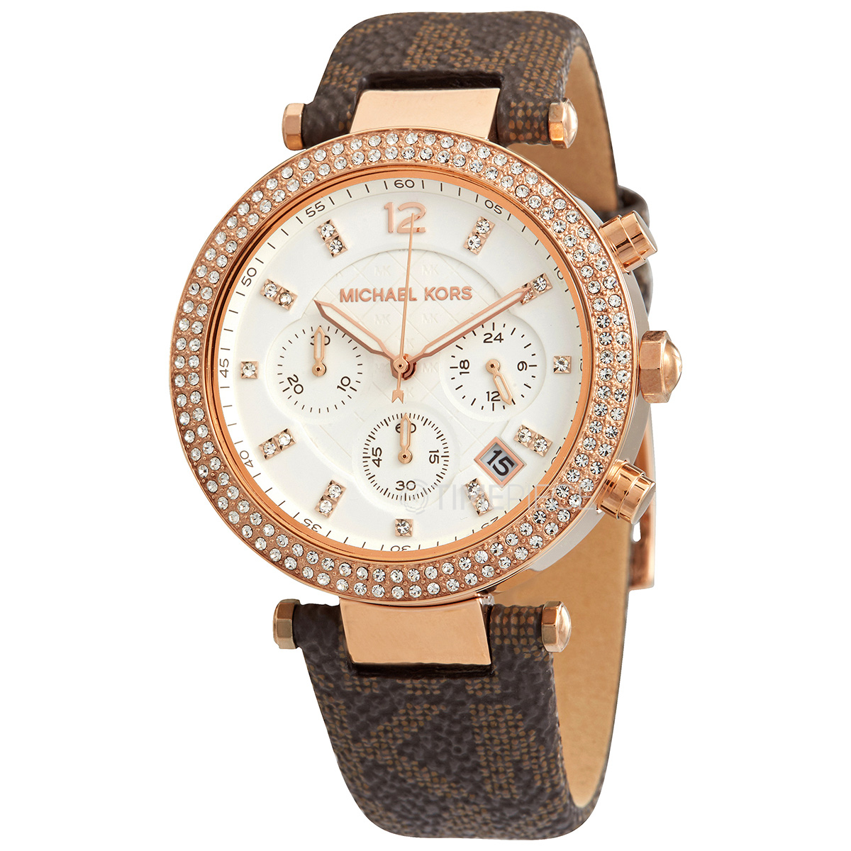 MICHAEL KORS Parker Chronograph Quartz Crystal White Dial Ladies