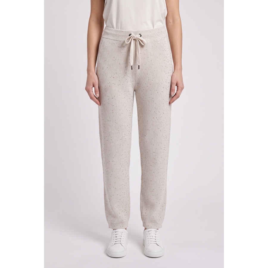 Brunello Cucinelli Light Beige Knit Trousers