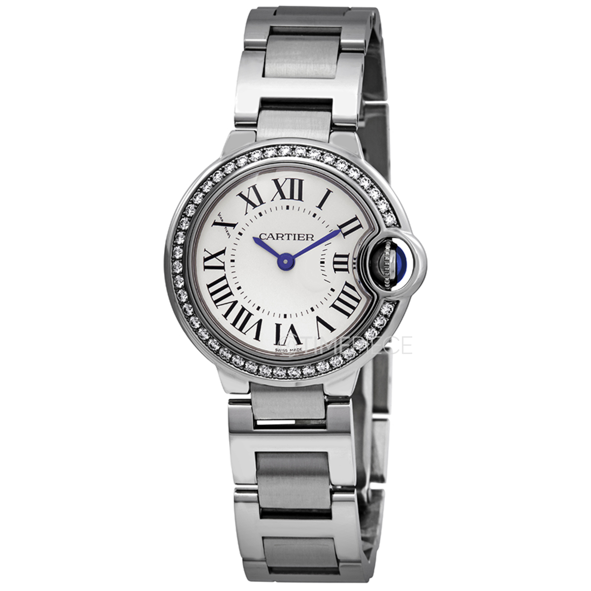 Cartier Ballon Bleu Diamond Ladies 28 Mm Watch W4BB0015 seiko-titanium-blue-dial-watch-with-day-and-date-sgg709