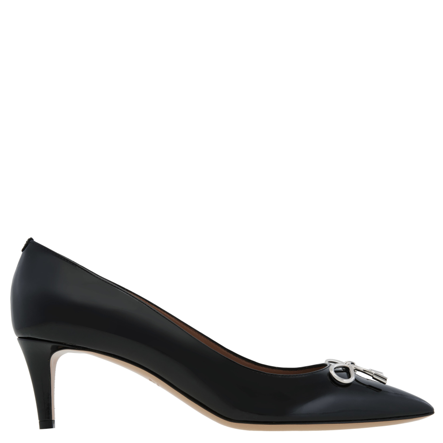 Bally Bruki Bow Embellished Patent Pumps