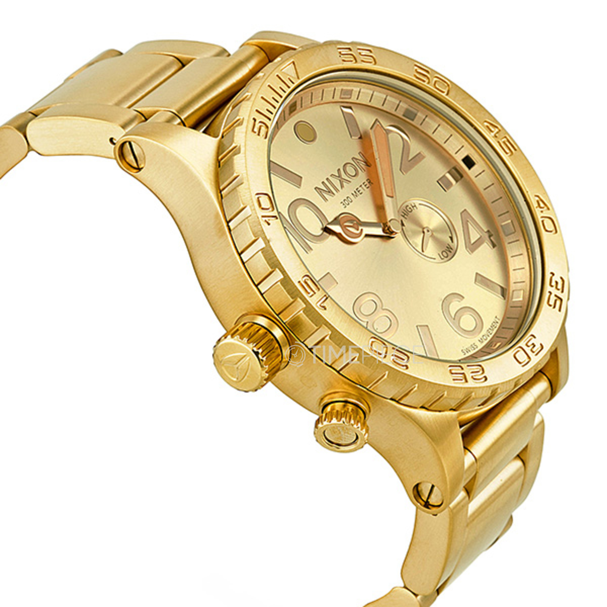 Nixon 51-30 Gold Dial Yellow Gold-tone Mens Watch A057502