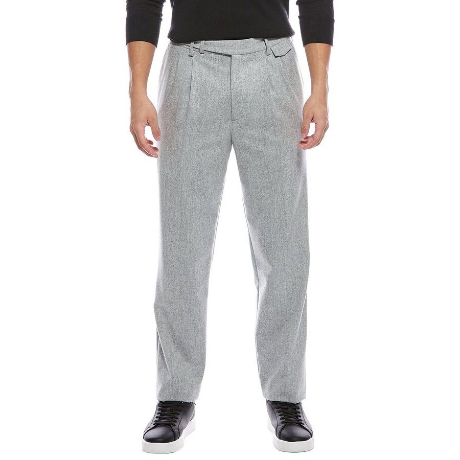 Brunello Cucinelli Light Grey Wool Trousers