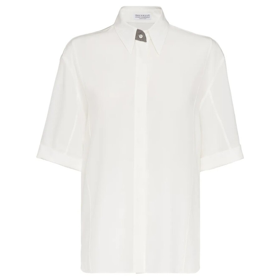 Brunello Cucinelli Wonaturale Silk Short Sleeve Shirt