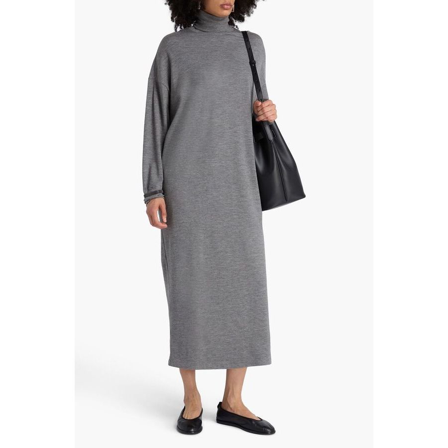 Brunello Cucinelli Womedium Grey Wool Dress