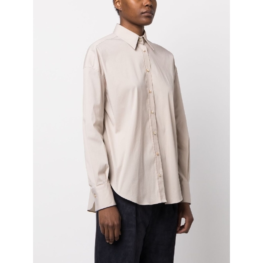 Brunello Cucinelli Wolight Beige Tailored Shirt