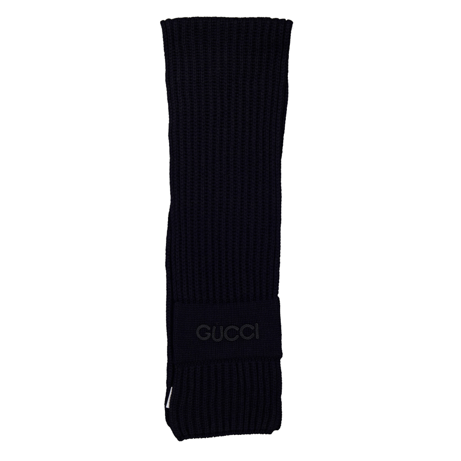 Gucci Wool Cashmere Scarf With Embroidery