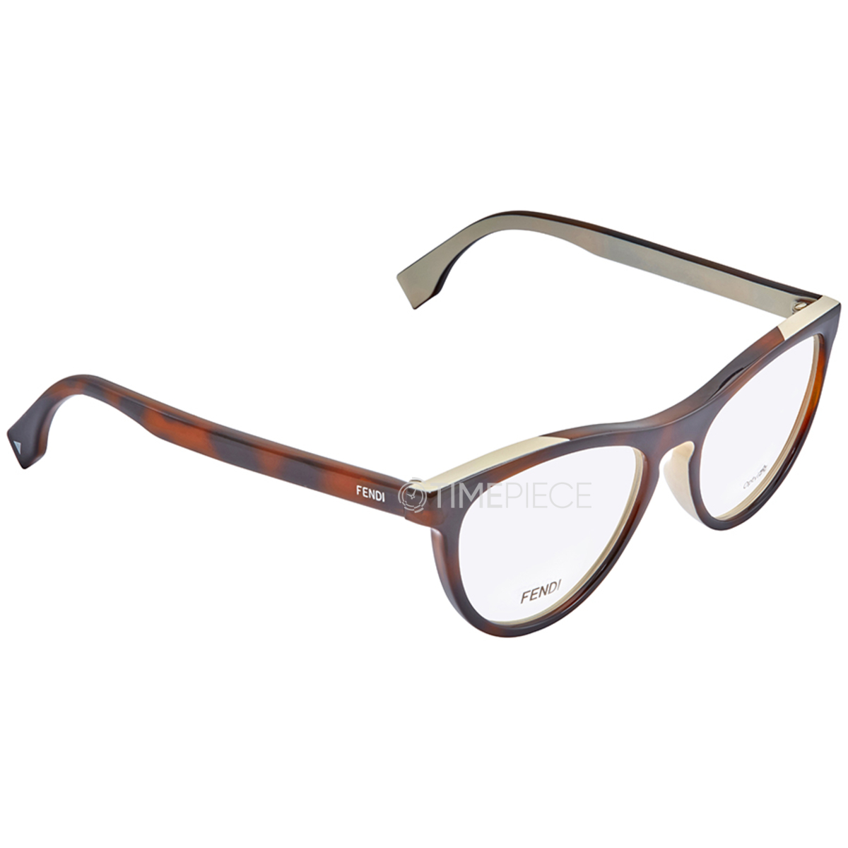 FENDI Ladies Havana Cream Eyeglasses FF0123MIY51