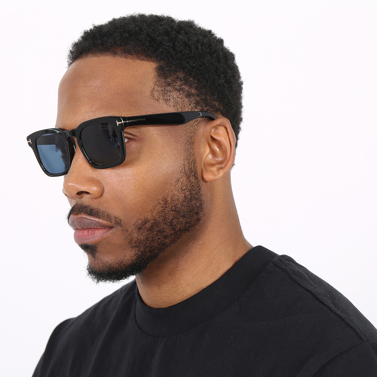 Tom Ford Dax Polarized Blue Square Mens Sunglasses FT0751 01V 50