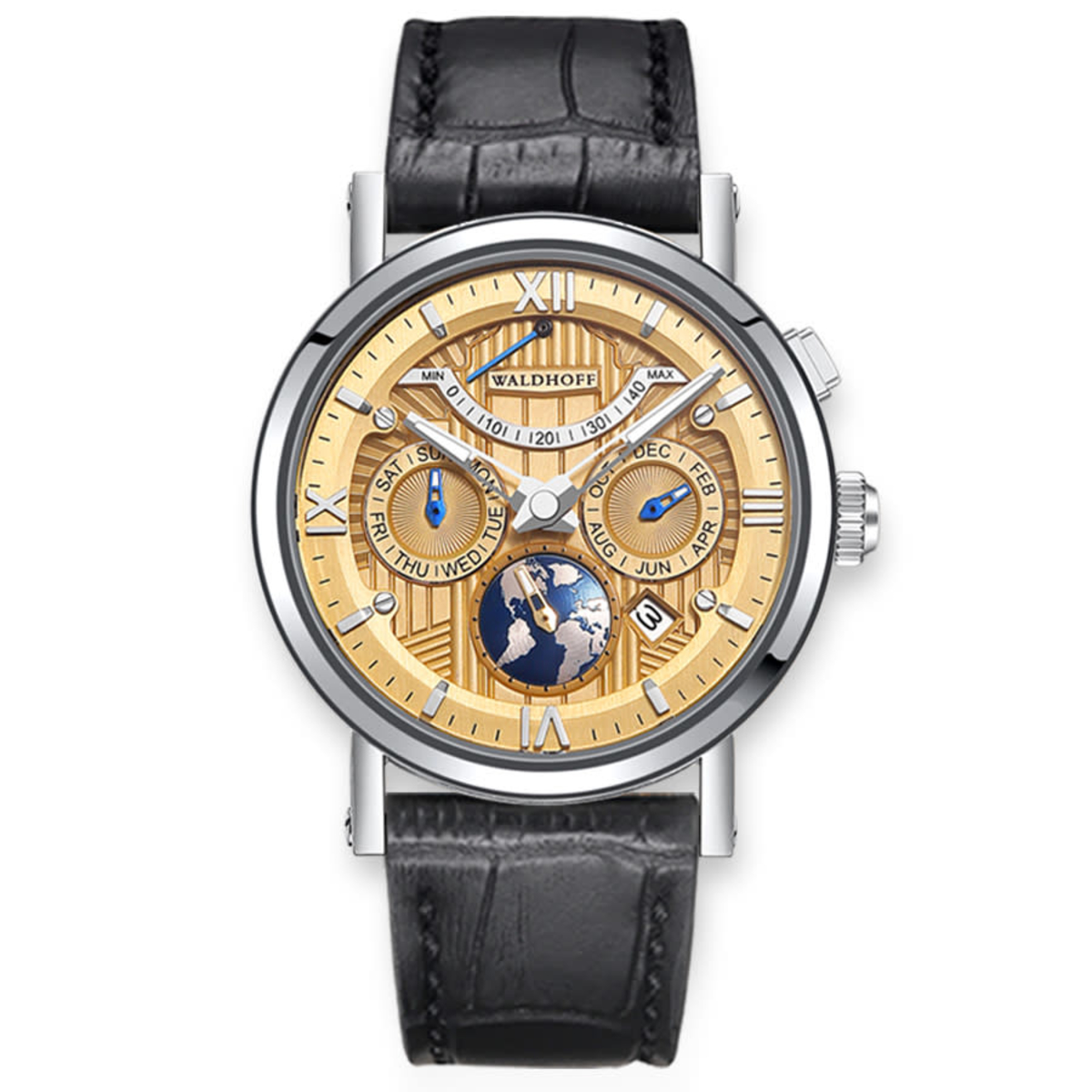 Waldhoff Multimatic II Automatic Gold Dial Mens Watch Multimatic II Hamilton Gold