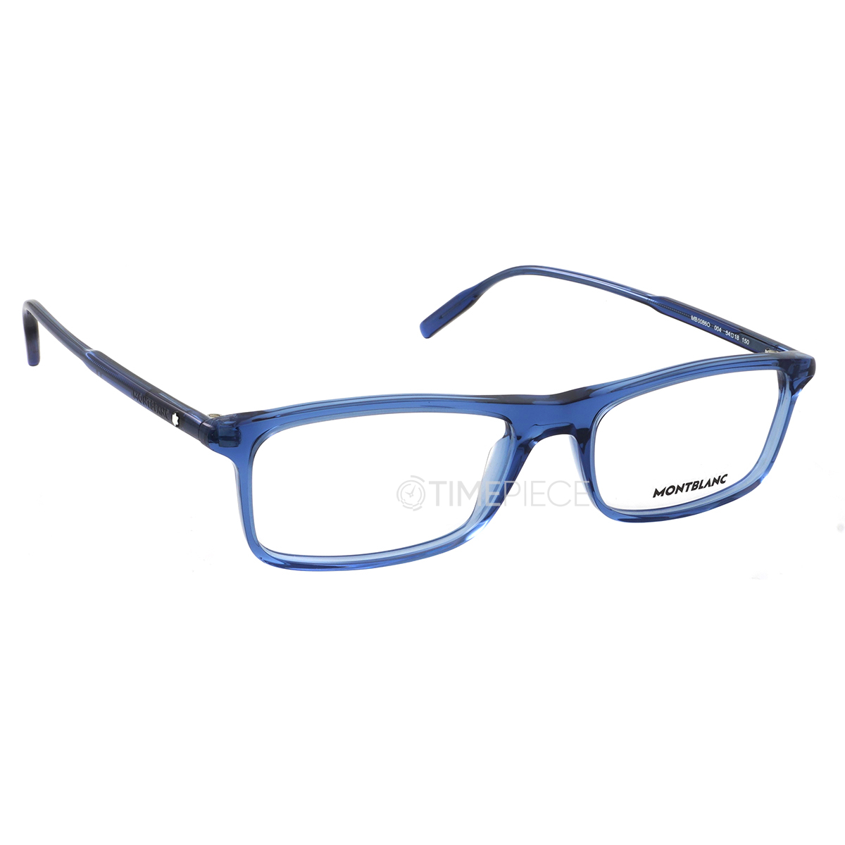 Montblanc Transparent Rectangular Mens Eyeglasses MB0086O 004 54