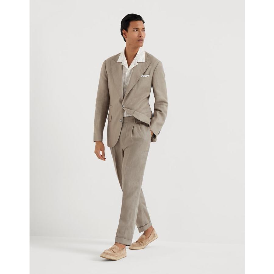 Brunello Cucinelli Men's Sage Linen Suit