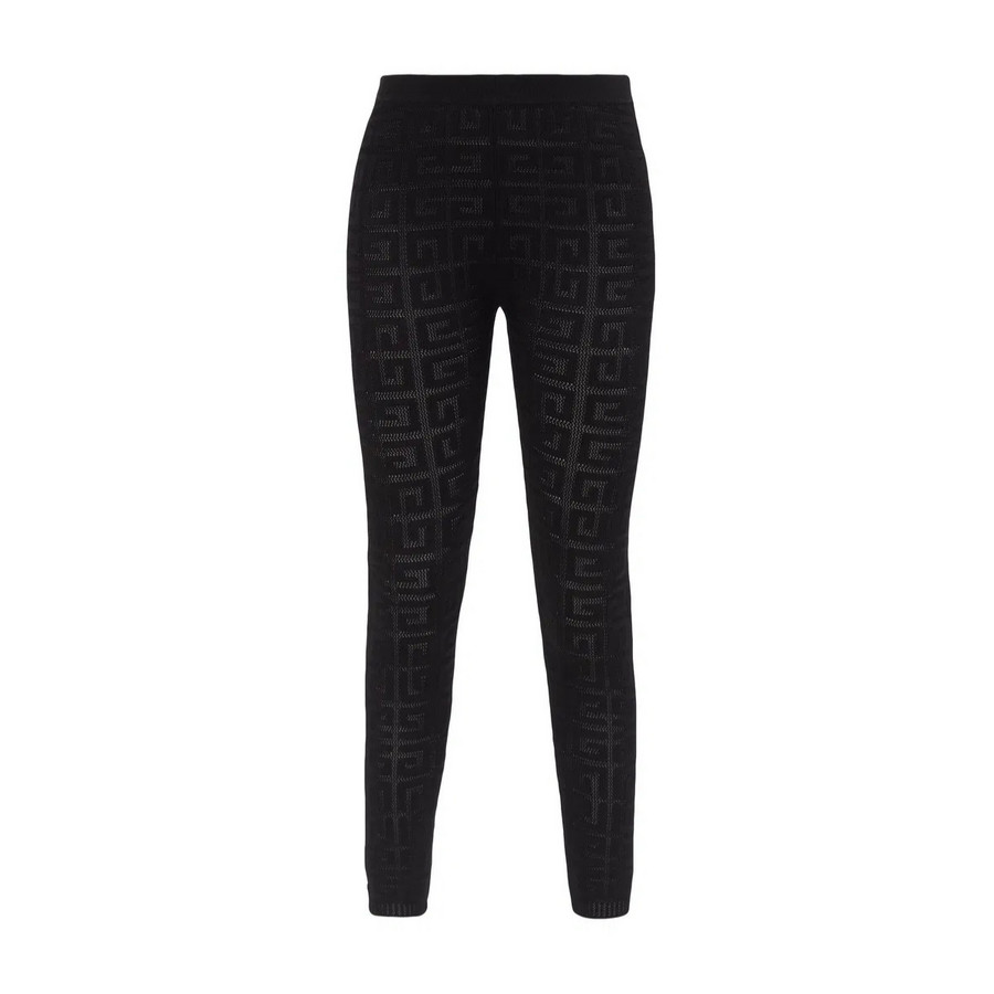 Givenchy Stretch Lace Monogram Legging_Black, Size XS